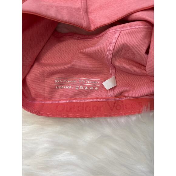 Outdoor Voices Pink High Neck Racerback Back Athena Crop Top Medium - Picture 5 of 6